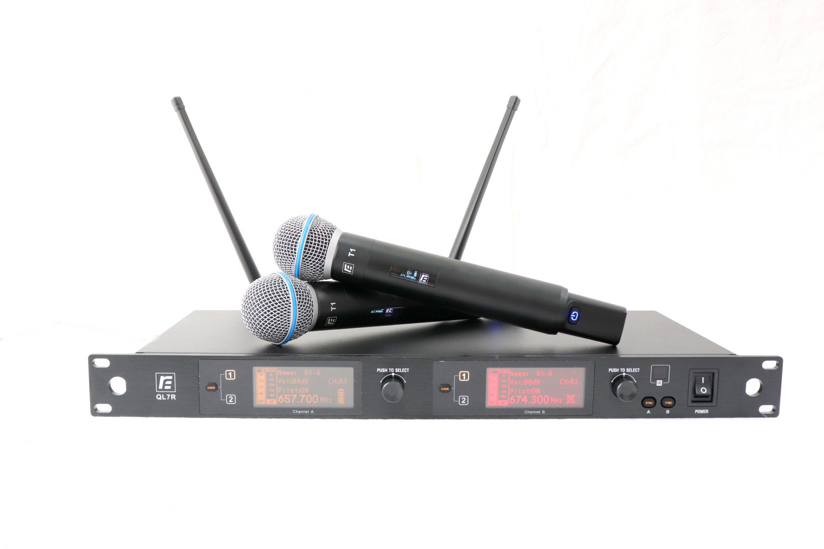 RFIntell QL7R/T1-B 720,500-754,000 МГц 2-канальная радиосистема с 2-мя ручными микрофонами в Красноуфимске