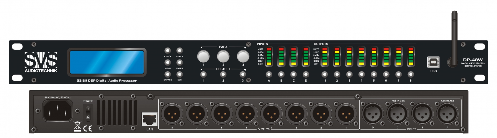 SVS Audiotechnik DP-48W Цифровой процессор: 4 входа 8 выходов в Красноуфимске